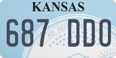 KS license plate 687DDO