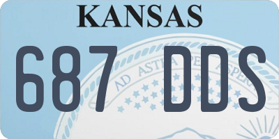 KS license plate 687DDS