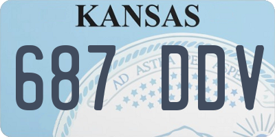 KS license plate 687DDV