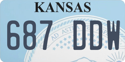 KS license plate 687DDW