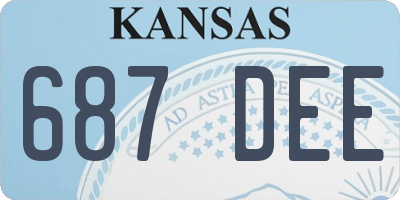 KS license plate 687DEE