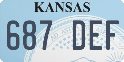 KS license plate 687DEF