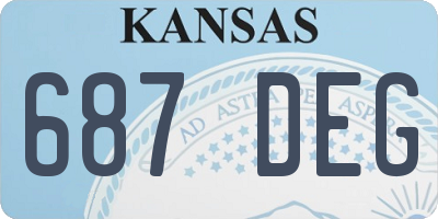 KS license plate 687DEG