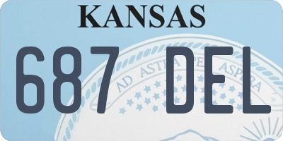 KS license plate 687DEL
