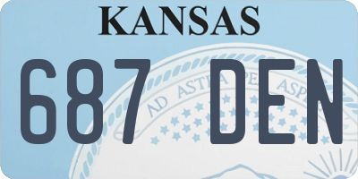 KS license plate 687DEN