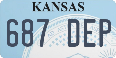 KS license plate 687DEP