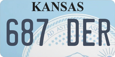KS license plate 687DER