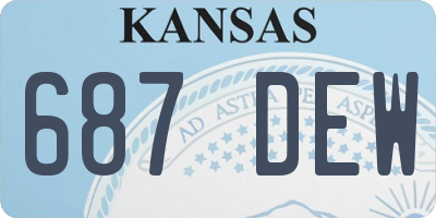 KS license plate 687DEW
