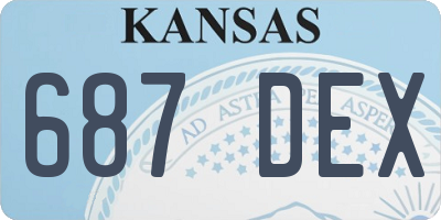 KS license plate 687DEX