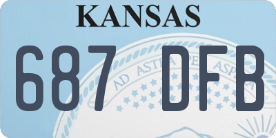 KS license plate 687DFB