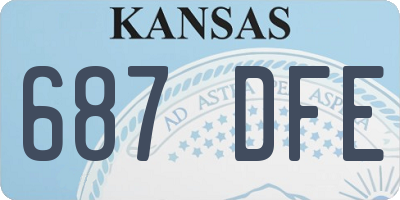 KS license plate 687DFE