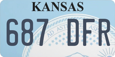 KS license plate 687DFR