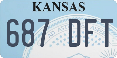 KS license plate 687DFT