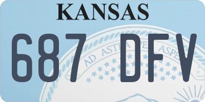 KS license plate 687DFV