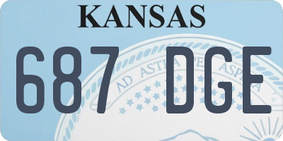 KS license plate 687DGE