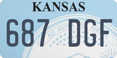 KS license plate 687DGF
