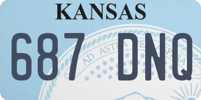 KS license plate 687DNQ