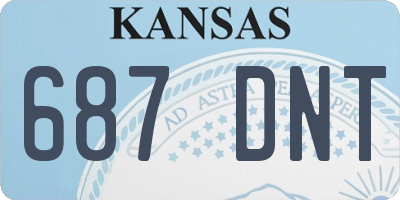 KS license plate 687DNT