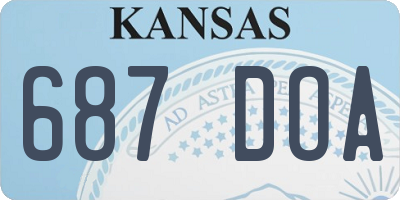 KS license plate 687DOA