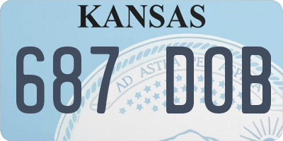 KS license plate 687DOB