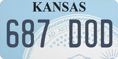 KS license plate 687DOD