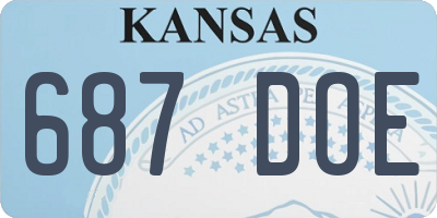 KS license plate 687DOE