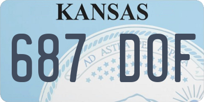 KS license plate 687DOF