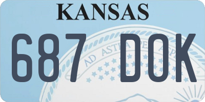 KS license plate 687DOK