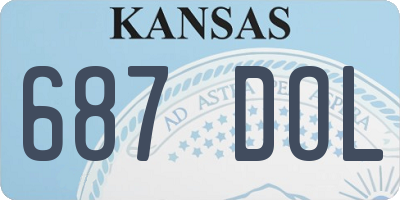KS license plate 687DOL