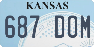 KS license plate 687DOM