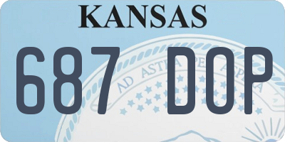 KS license plate 687DOP