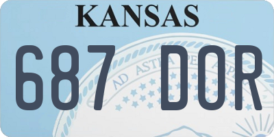 KS license plate 687DOR