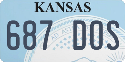KS license plate 687DOS