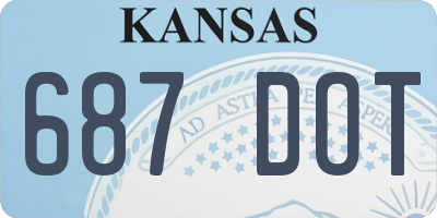 KS license plate 687DOT
