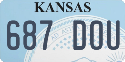 KS license plate 687DOU