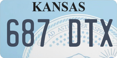 KS license plate 687DTX
