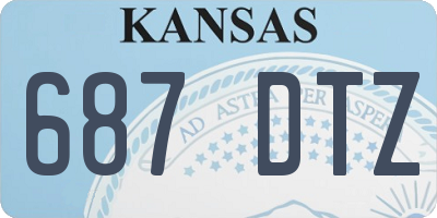 KS license plate 687DTZ