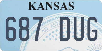 KS license plate 687DUG