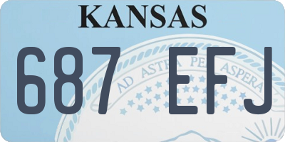 KS license plate 687EFJ