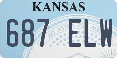 KS license plate 687ELW