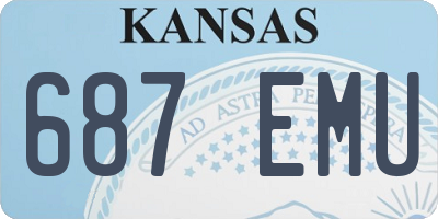 KS license plate 687EMU