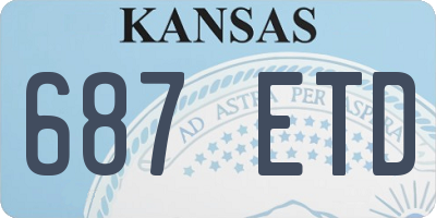 KS license plate 687ETD