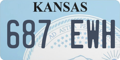 KS license plate 687EWH