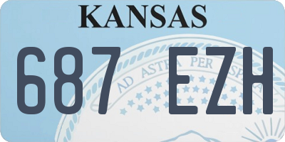 KS license plate 687EZH