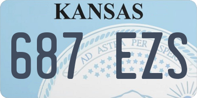 KS license plate 687EZS