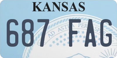 KS license plate 687FAG