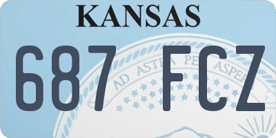 KS license plate 687FCZ
