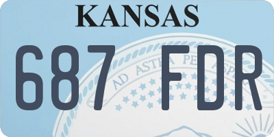 KS license plate 687FDR