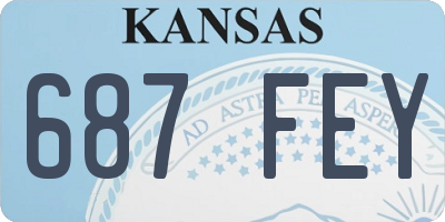 KS license plate 687FEY