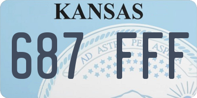 KS license plate 687FFF